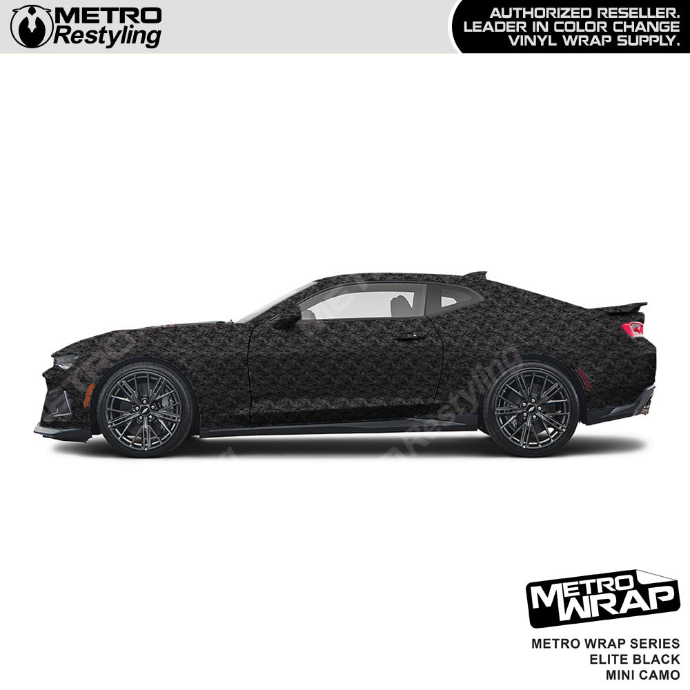 Metro Wrap Mini Classic Elite Black Camouflage Vinyl Film