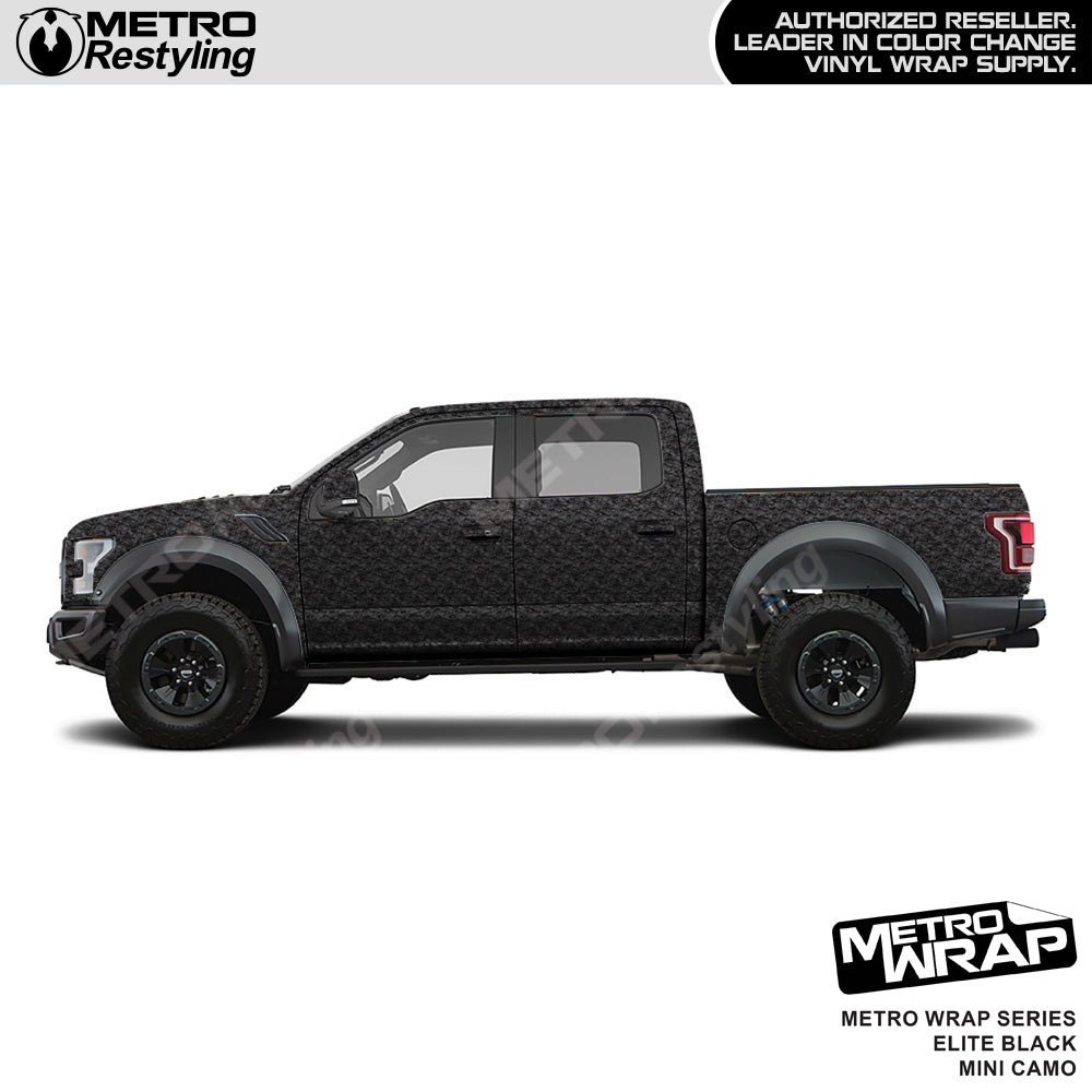 Metro Wrap Mini Classic Elite Black Camouflage Vinyl Film