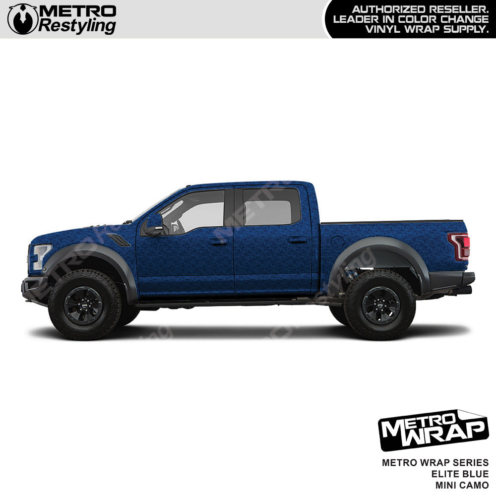 Metro Wrap Mini Classic Elite Blue Camouflage Vinyl Film