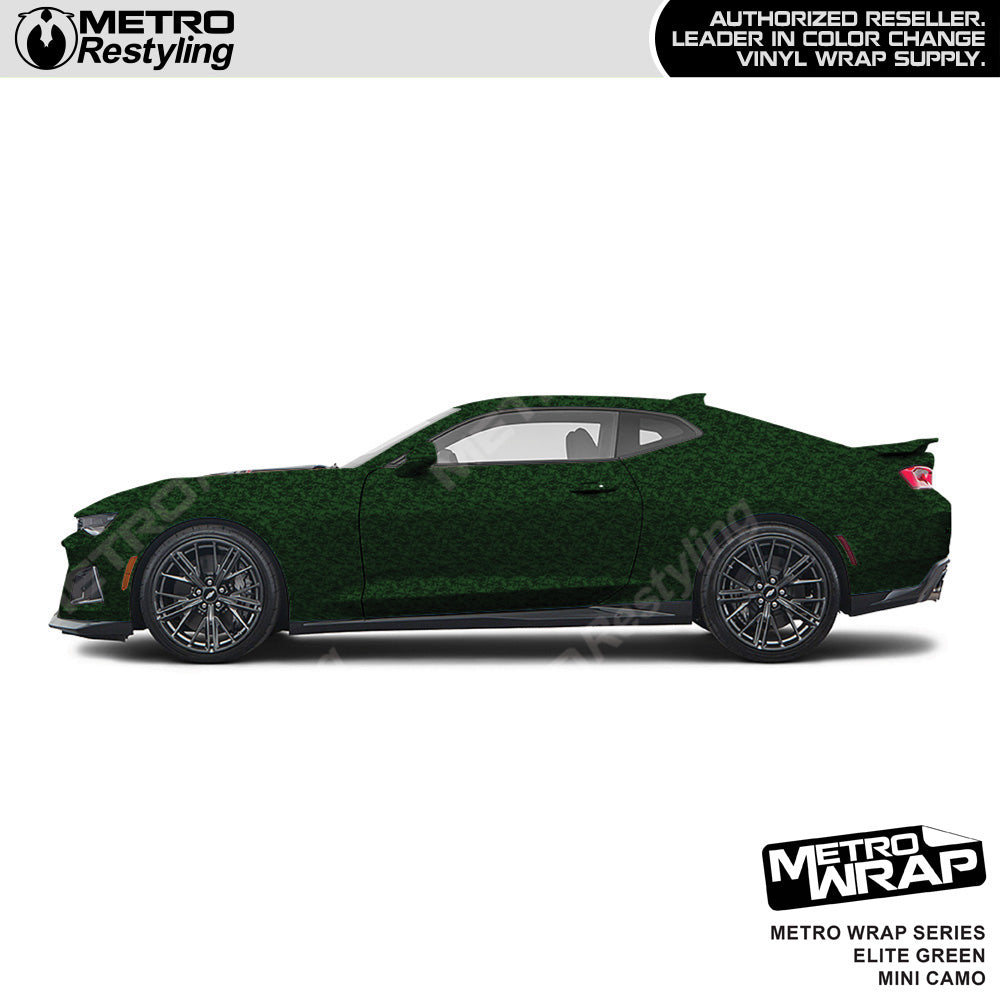 Metro Wrap Mini Classic Elite Green Camouflage Vinyl Film