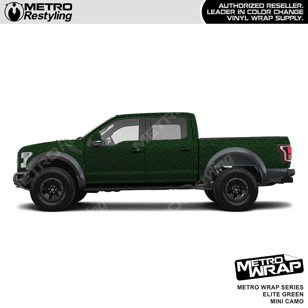 Metro Wrap Mini Classic Elite Green Camouflage Vinyl Film