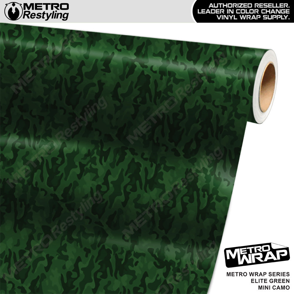 Metro Wrap Mini Classic Elite Green Camouflage Vinyl Film