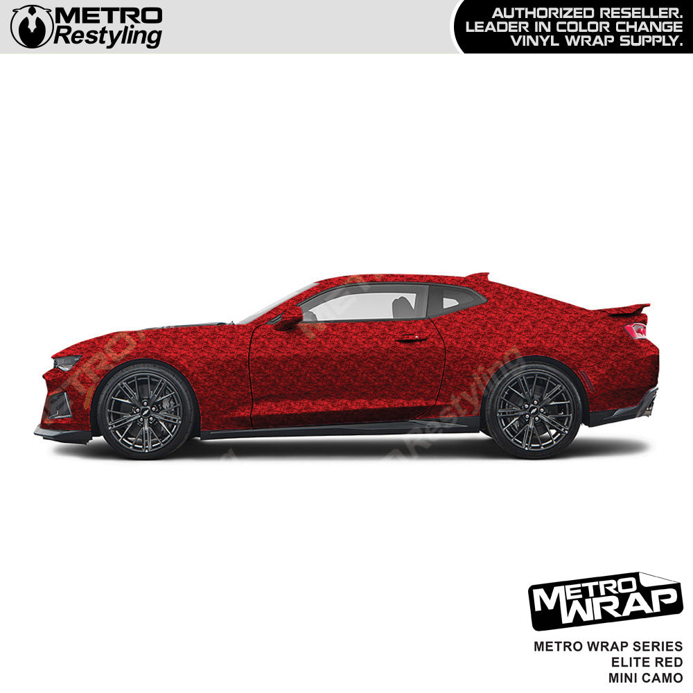 Metro Wrap Mini Classic Elite Red Camouflage Vinyl Film