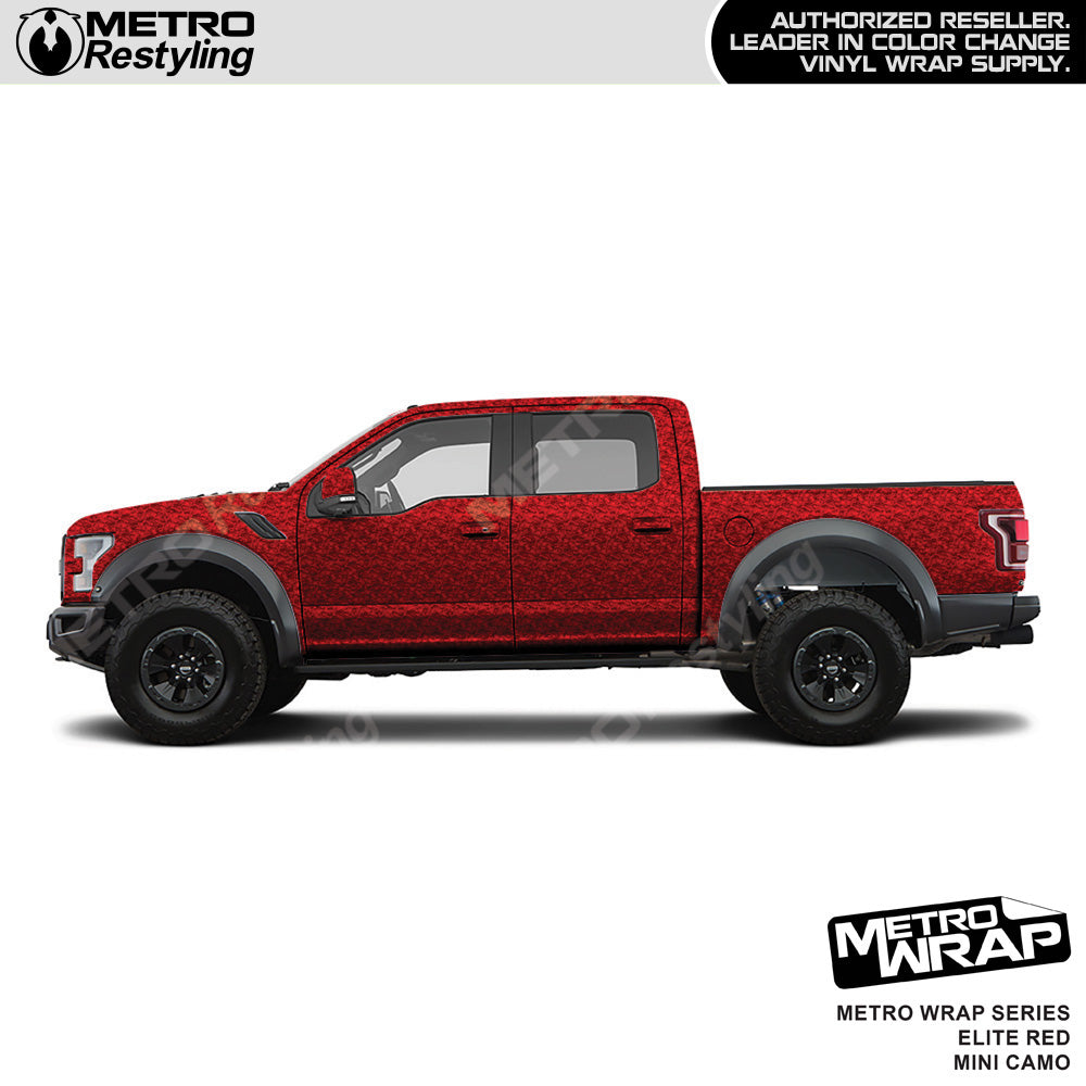 Metro Wrap Mini Classic Elite Red Camouflage Vinyl Film