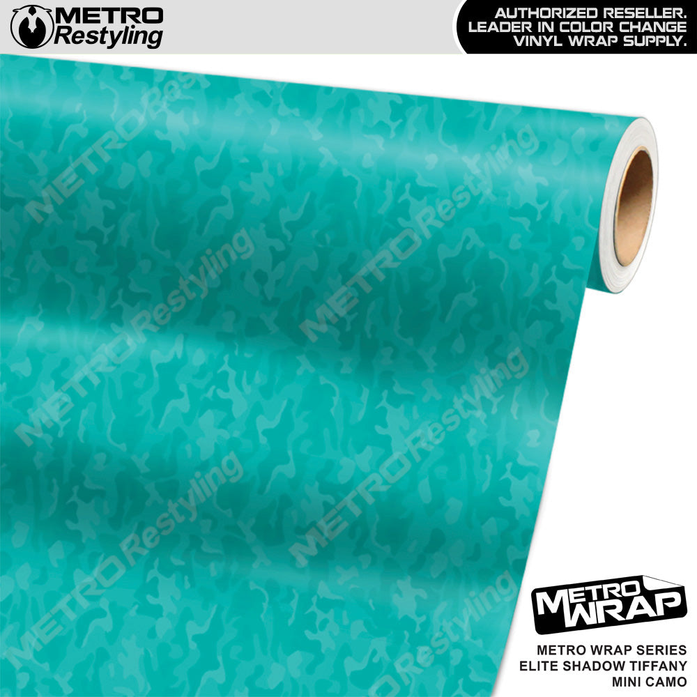 Metro Wrap Mini Classic Elite Shadow Tiffany Blue Camouflage Vinyl Film