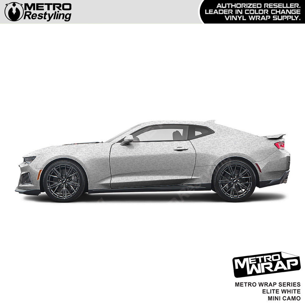 Metro Wrap Mini Classic Elite White Camouflage Vinyl Film