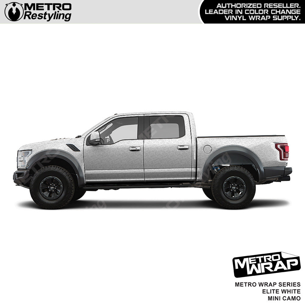 Metro Wrap Mini Classic Elite White Camouflage Vinyl Film