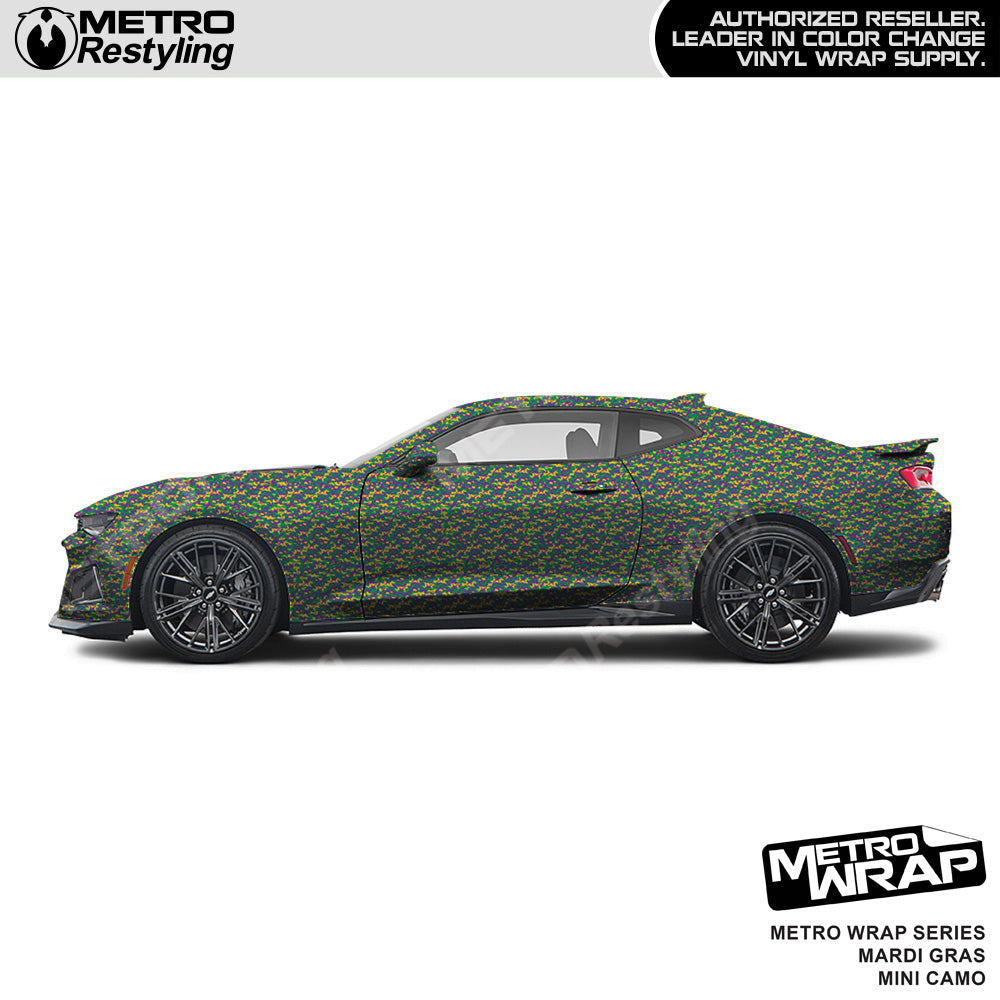 Metro Wrap Mini Classic Mardi Gras Camouflage Vinyl Film