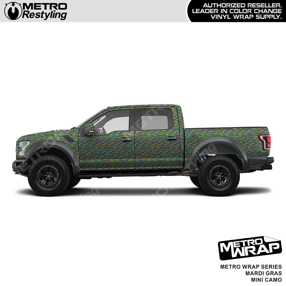 Metro Wrap Mini Classic Mardi Gras Camouflage Vinyl Film