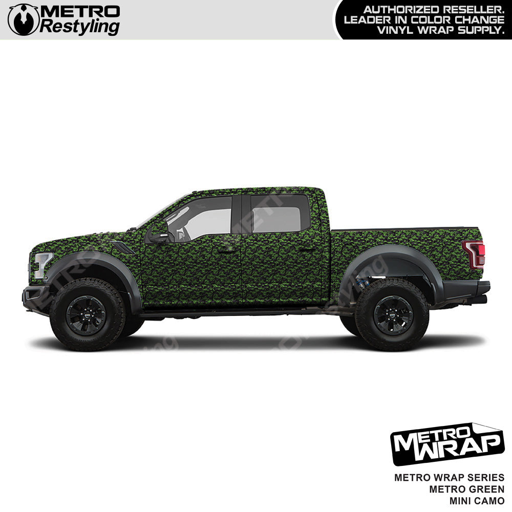 Metro Wrap Mini Classic Metro Green Camouflage Vinyl Film