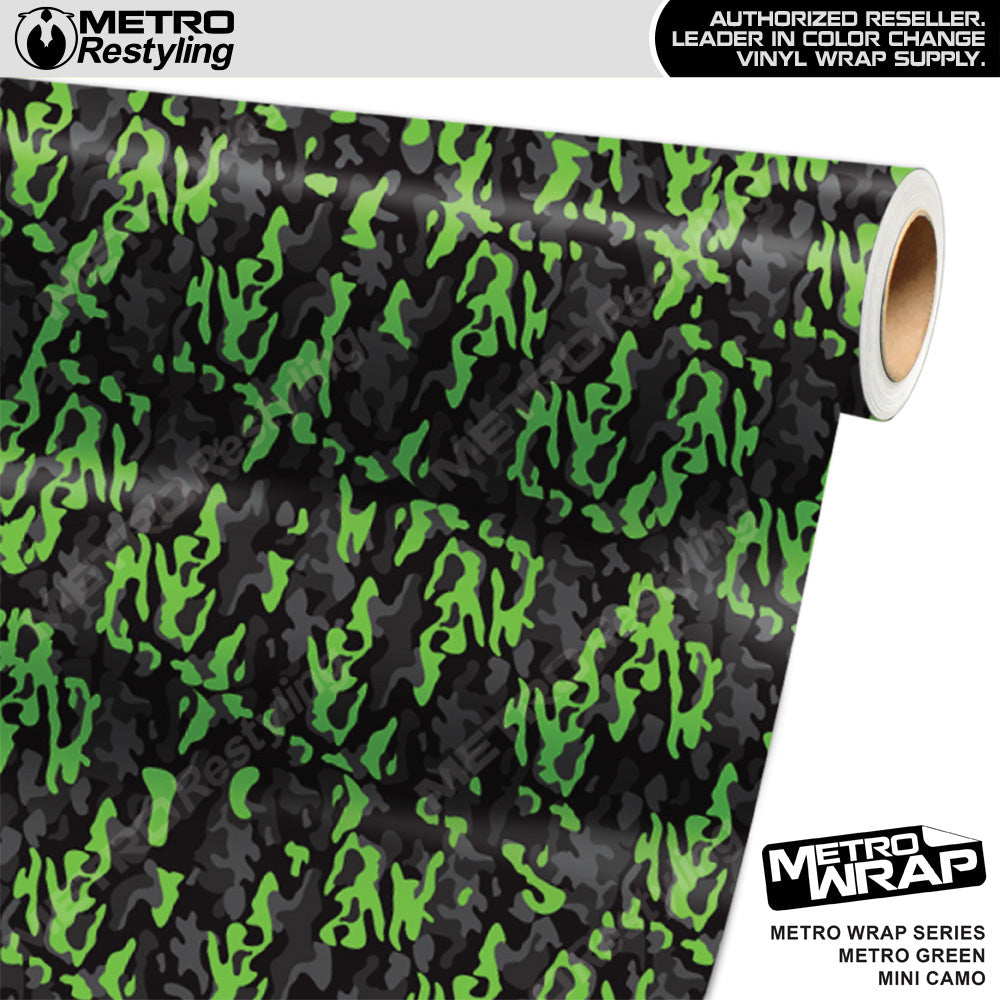 Metro Wrap Mini Classic Metro Green Camouflage Vinyl Film