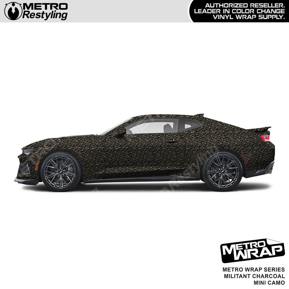 Metro Wrap Mini Classic Militant Charcoal Camouflage Vinyl Film