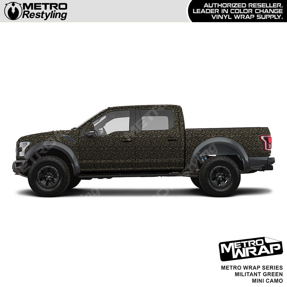 Metro Wrap Mini Classic Militant Green Camouflage Vinyl Film