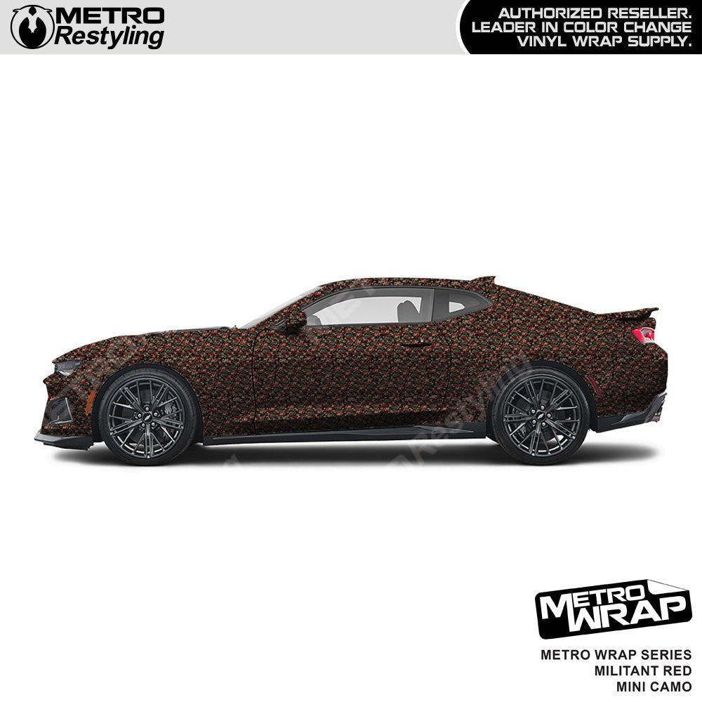 Metro Wrap Mini Classic Militant Red Camouflage Vinyl Film