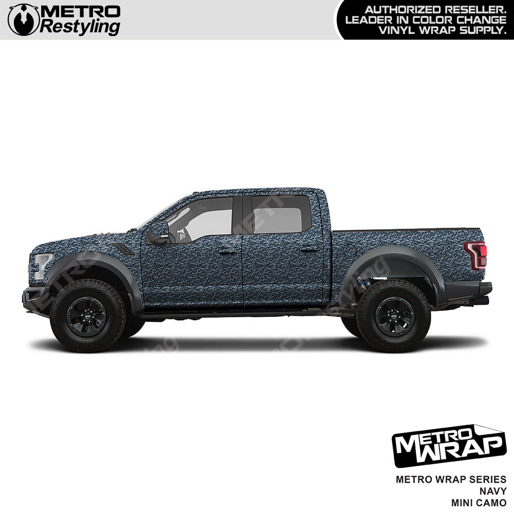 Metro Wrap Mini Classic Navy Camouflage Vinyl Film