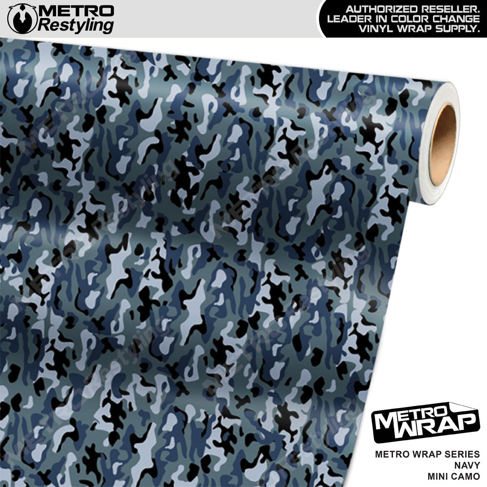 Metro Wrap Mini Classic Navy Camouflage Vinyl Film