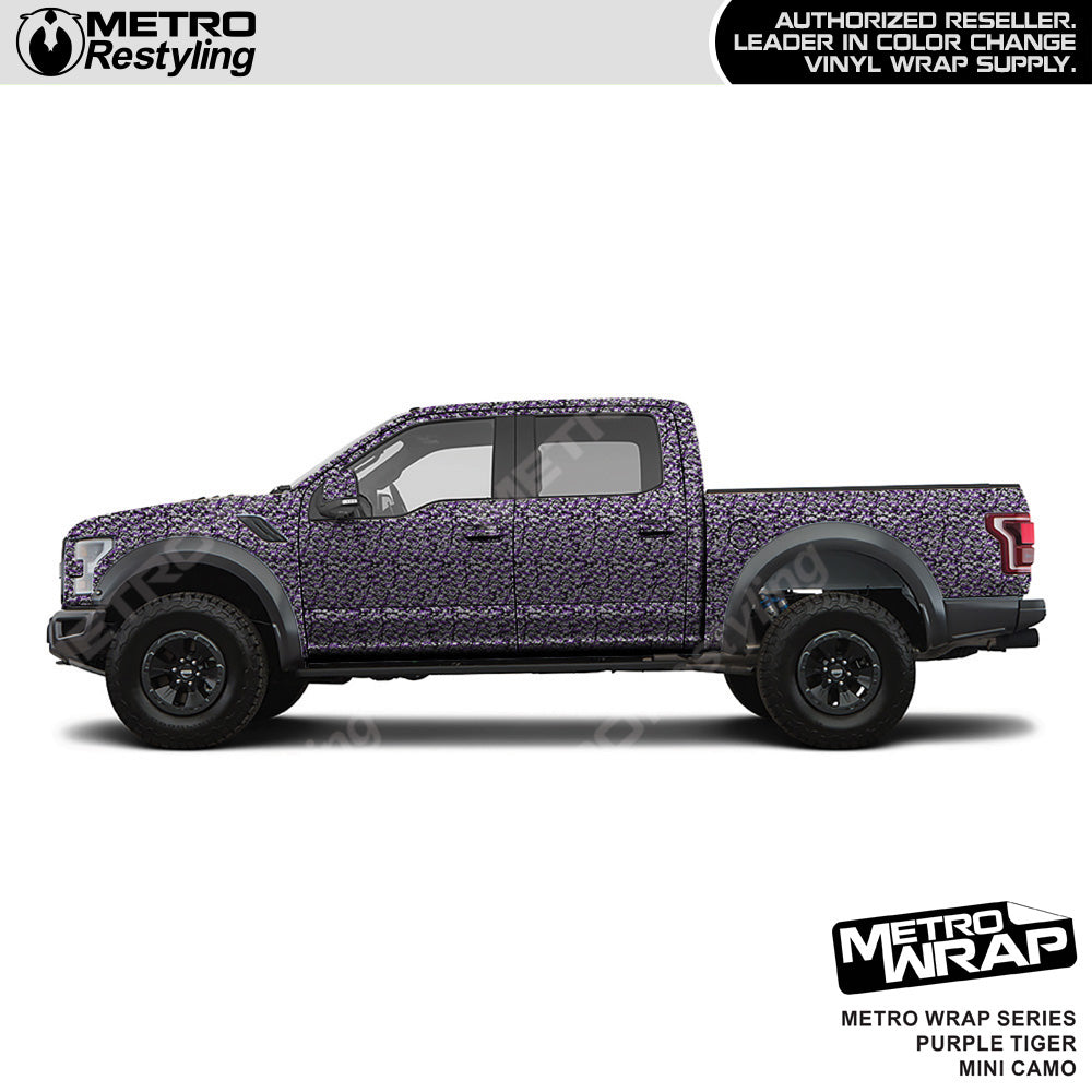 Metro Wrap Mini Classic Purple Tiger Camouflage Vinyl Film