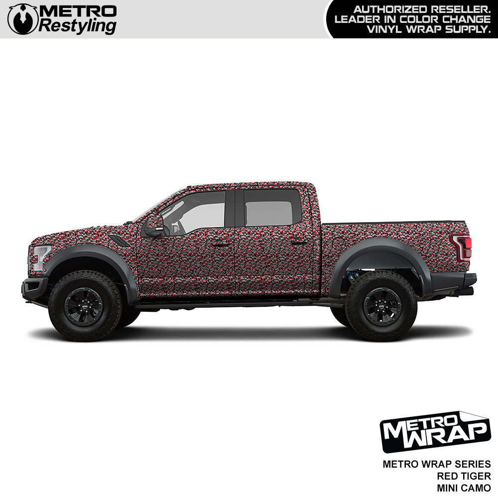 Metro Wrap Mini Classic Red Tiger Camouflage Vinyl Film