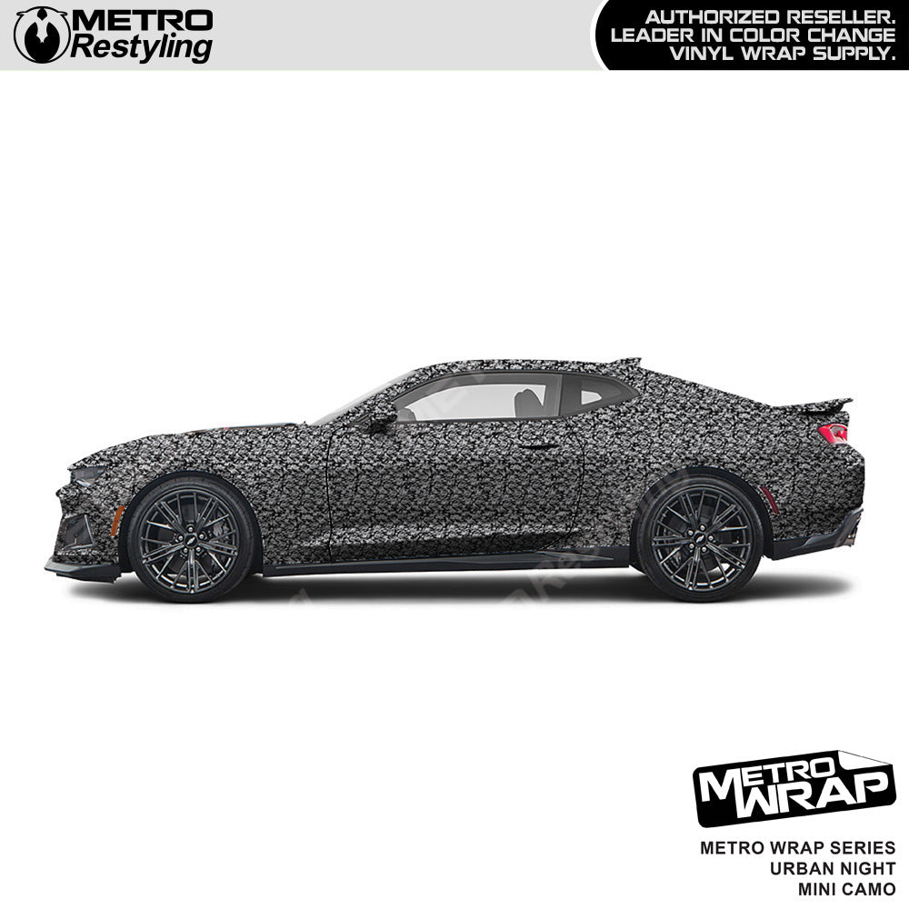 Metro Wrap Mini Classic Urban Night Camouflage Vinyl Film