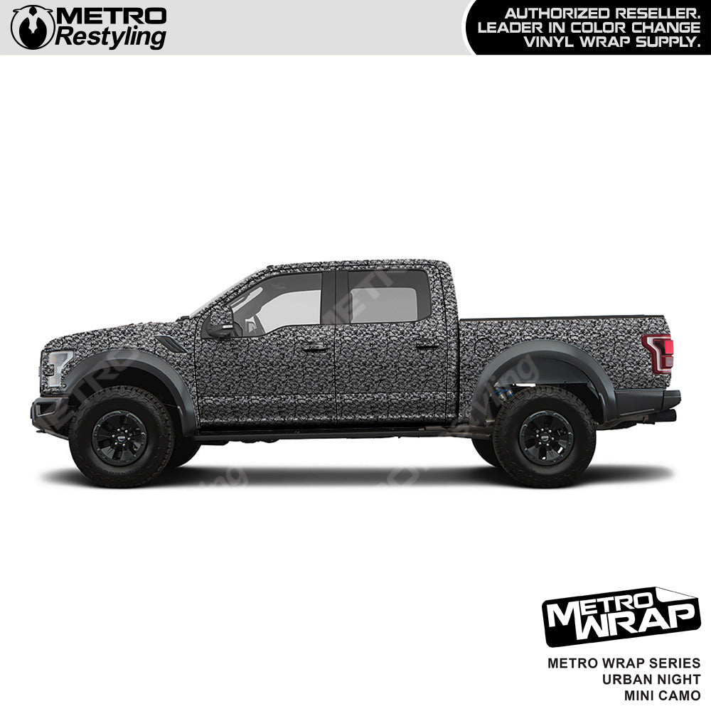 Metro Wrap Mini Classic Urban Night Camouflage Vinyl Film