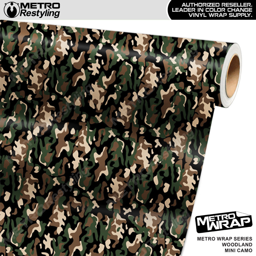 Metro Wrap Mini Classic Woodland Camouflage Vinyl Film