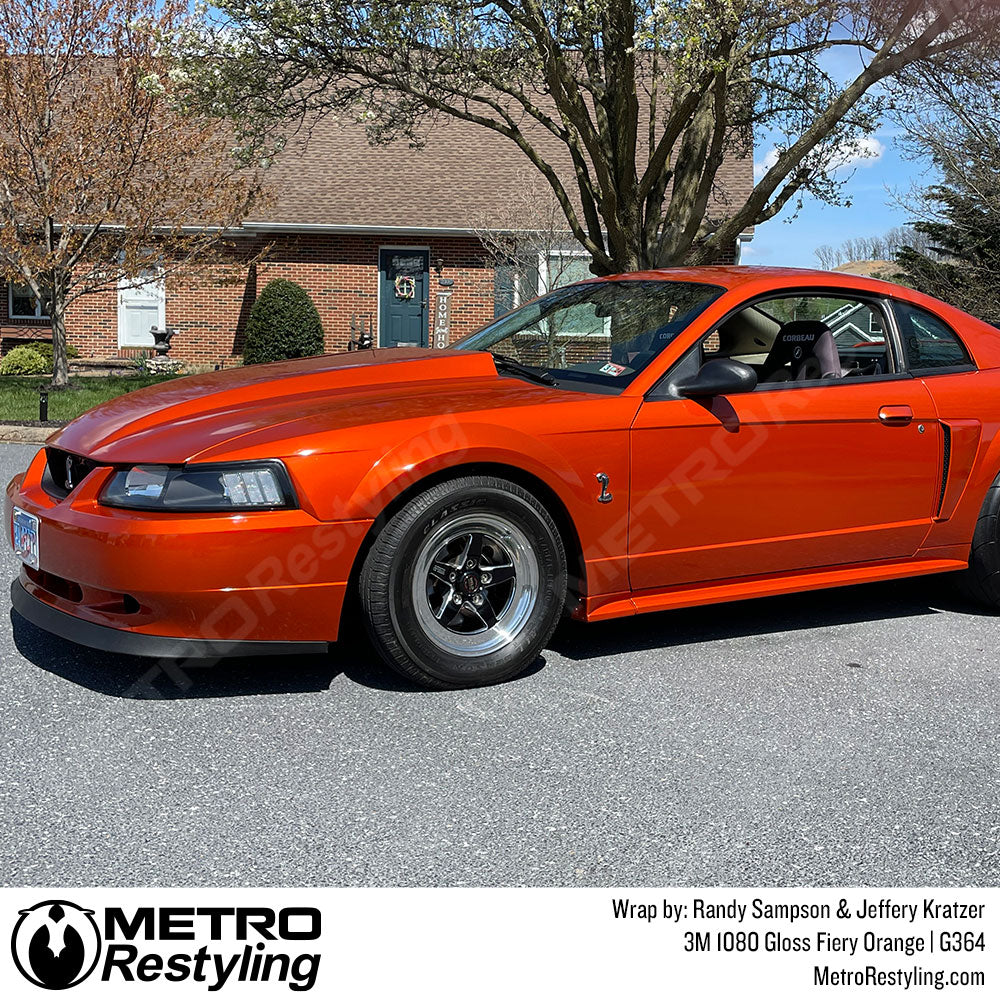 Mustang Orange Vinyl Wrap