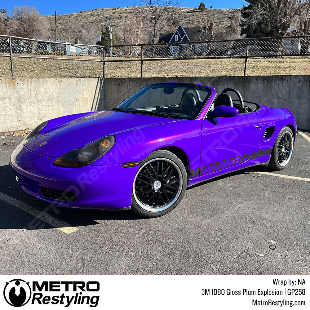 Porsche purple car wrap