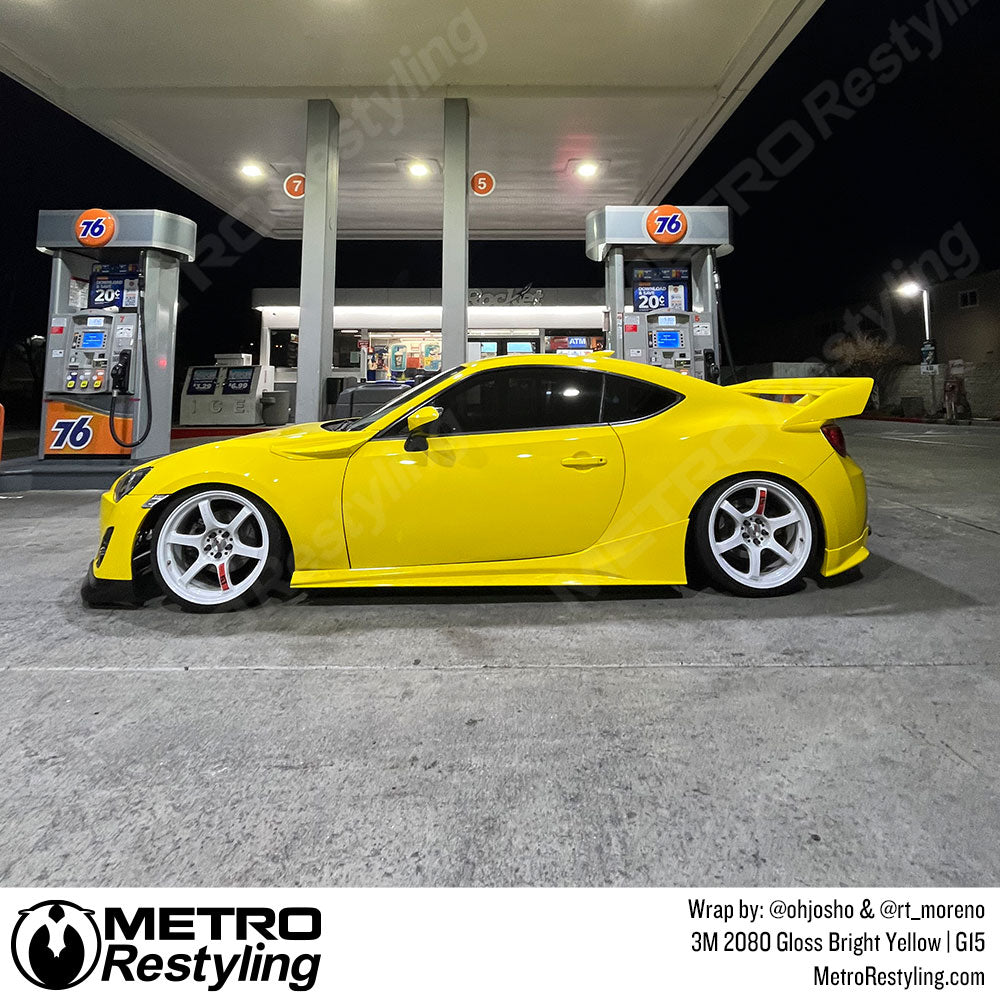 yellow scion frs wrap