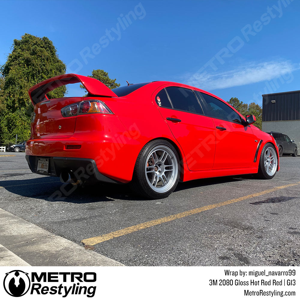 hot rod red car wrap
