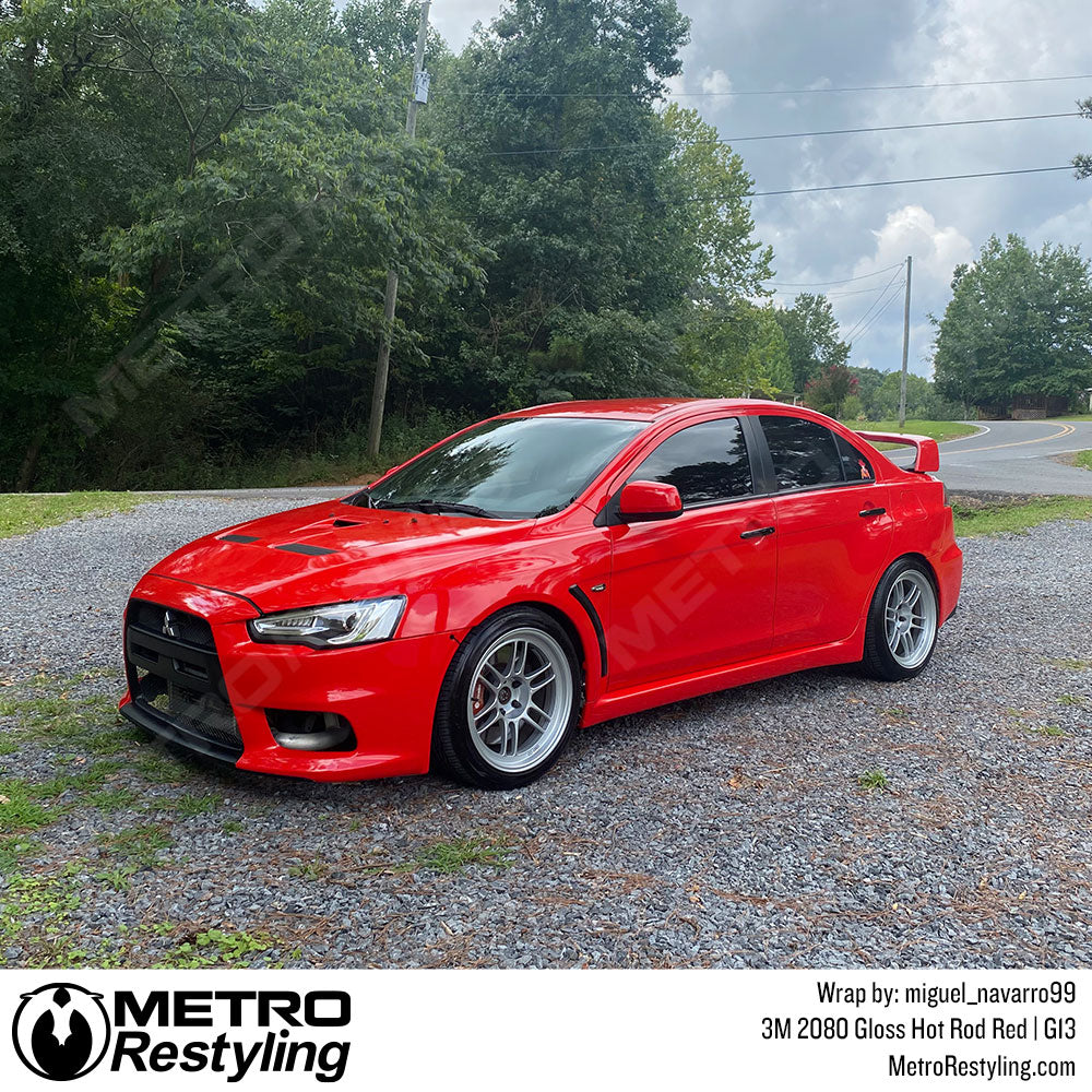 bright red mitsubishi wrap