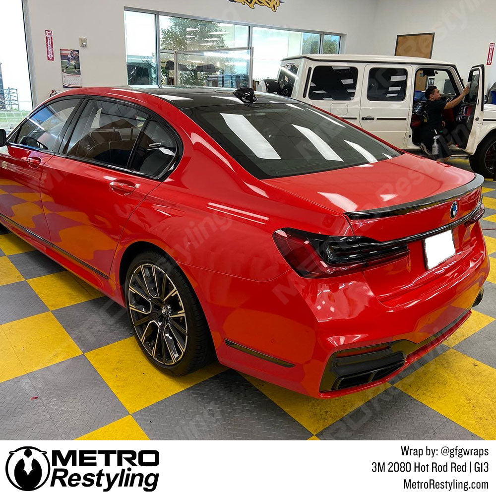 BMW Hot Rod Red Vinyl Wrap