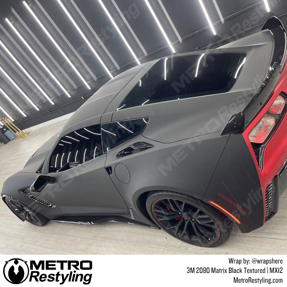 3M Matrix Black Corvette Wrap