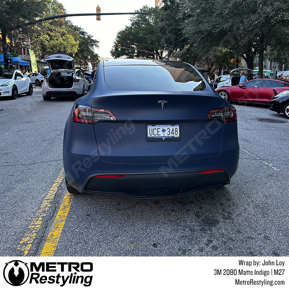 Matte Indigo Blue Tesla Vinyl