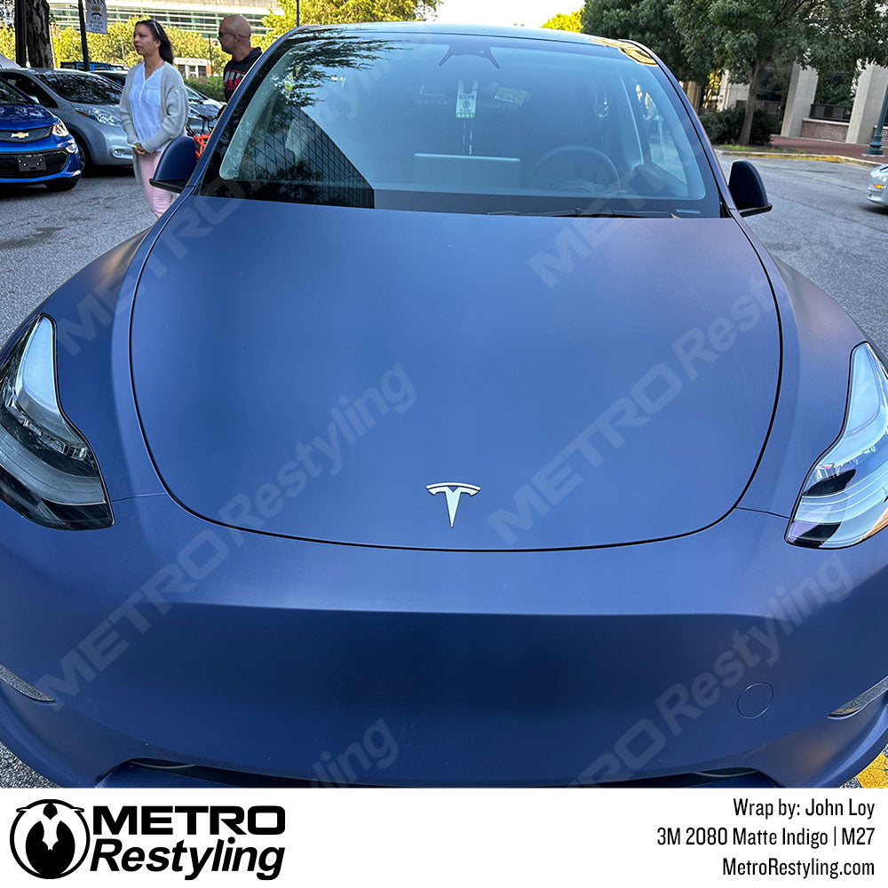 Matte Blue Tesla Model Y Wrap