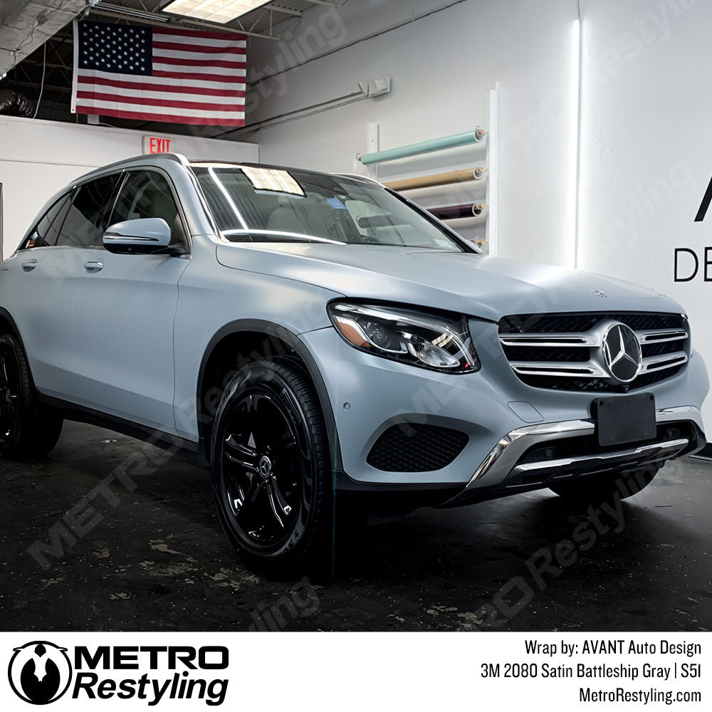 Satin Gray Mercedes Benz Wrap