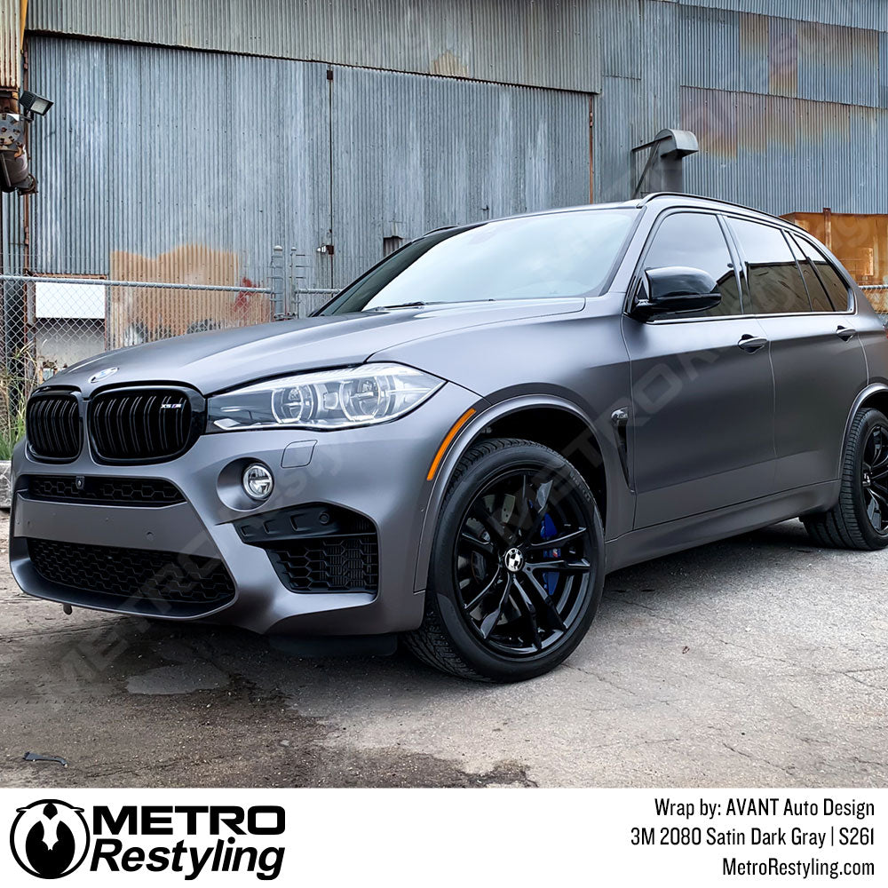 Satin Dark Gray BMW X5M Wrap