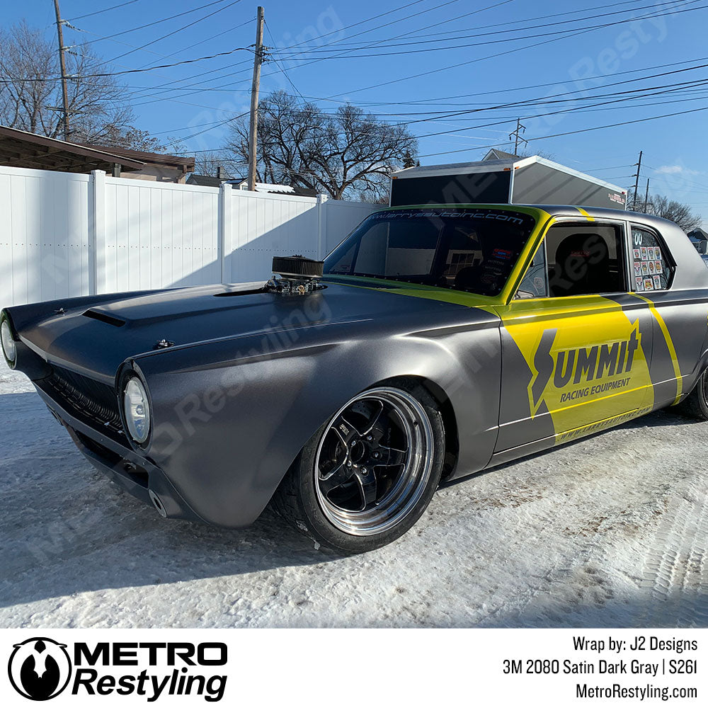 Satin Dark Gray Dodge Wrap