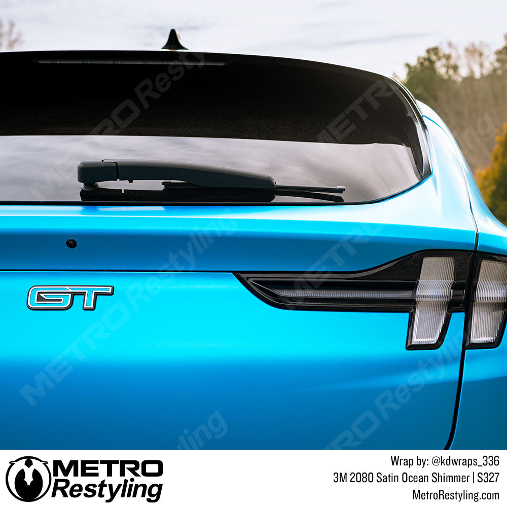Ford Mustang Blue Wrap