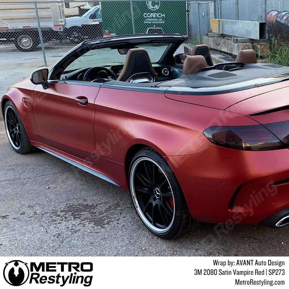 Satin Vampire Red BMW M4 Wrap
