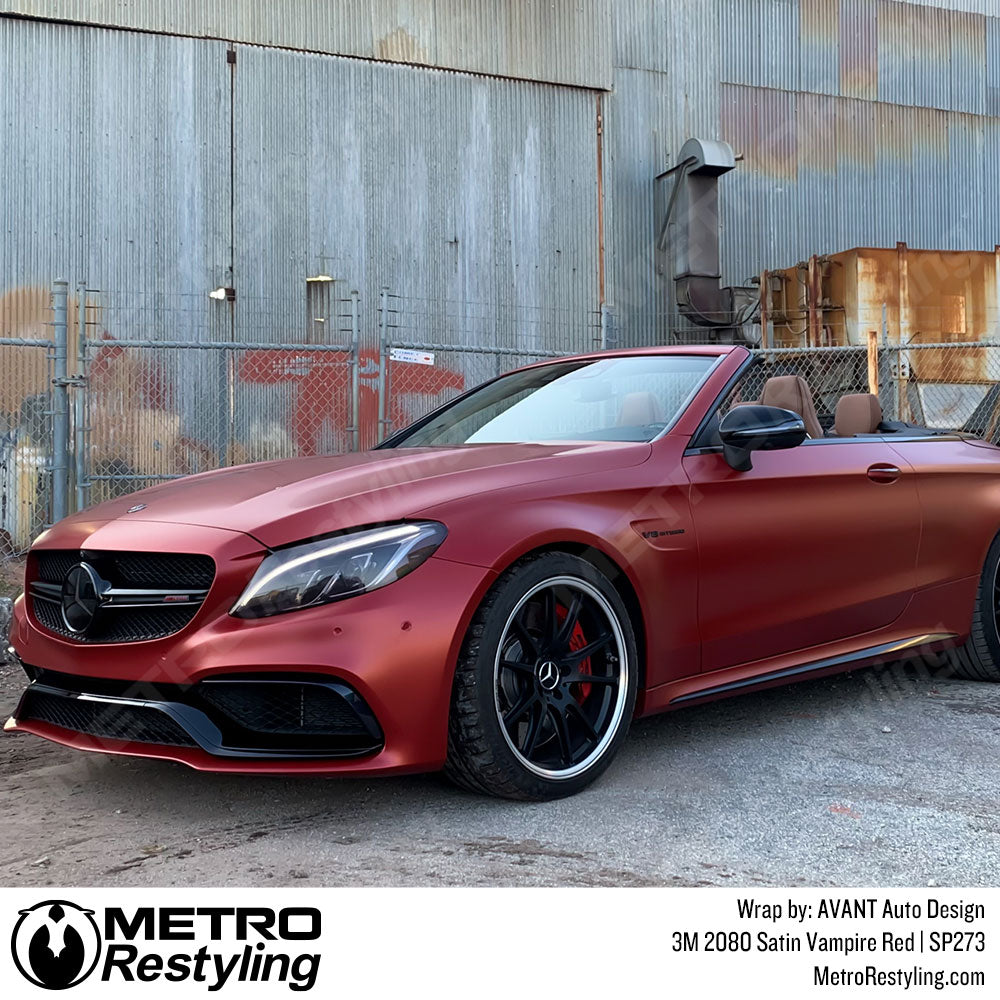 Satin Vampire Red BMW M4 Wrap