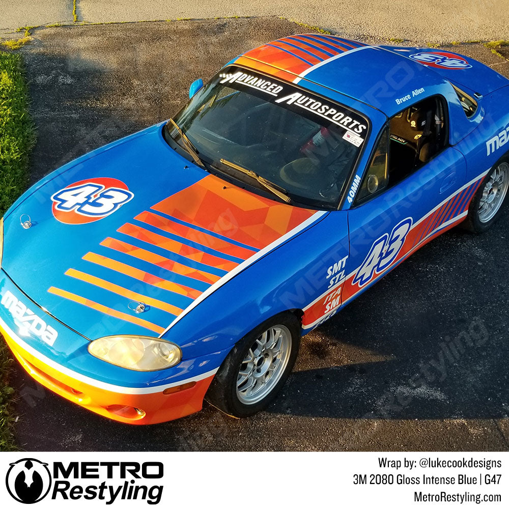 3M Gloss Blue Mazda Vinyl Wrap
