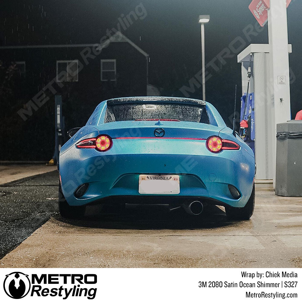 Blue Mazda Vinyl Wrap