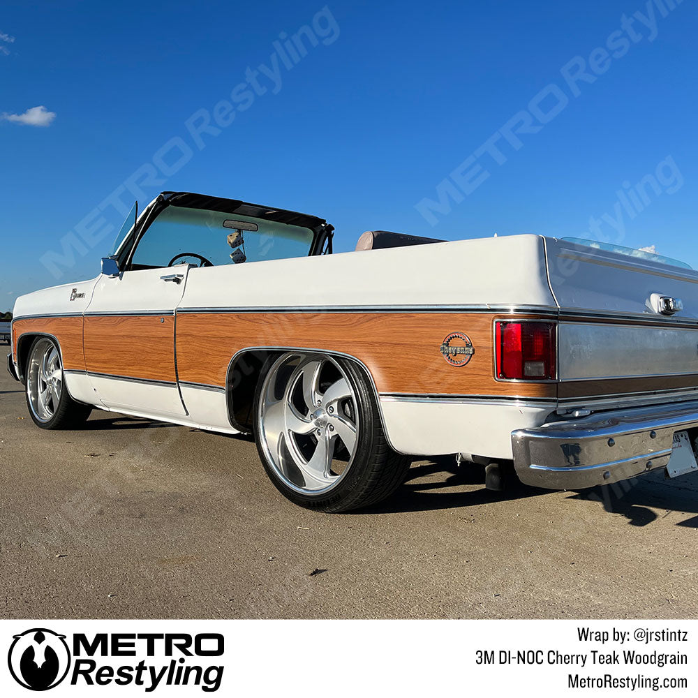 Chevy Teak Woodgrain Vinyl Wrap