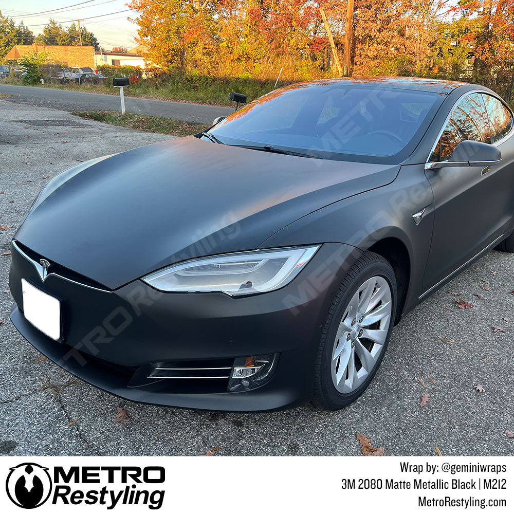 Tesla Metallic Black Wrap