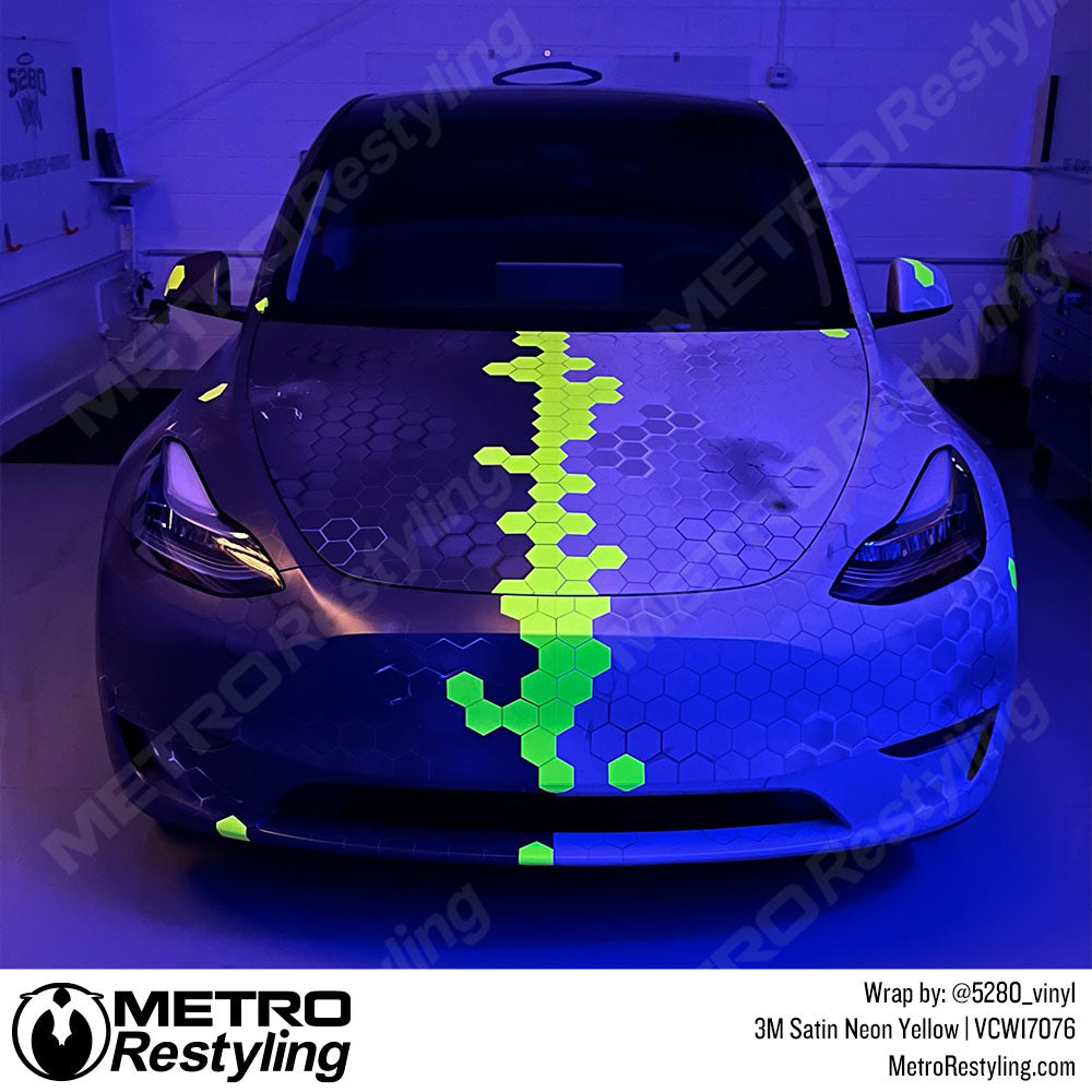 neon tesla wrap