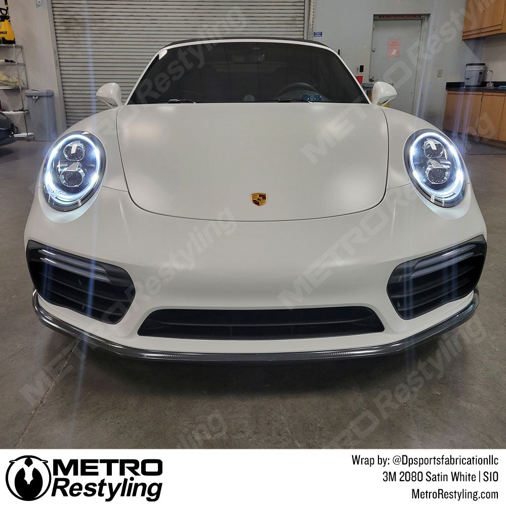 Satin White Porsche Vinyl