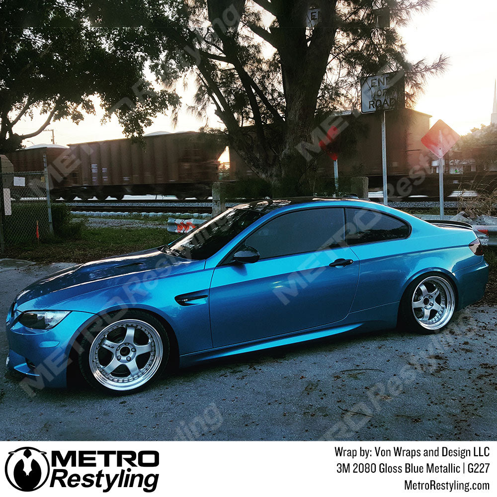 Gloss Blue Metallic Vinyl Wrap
