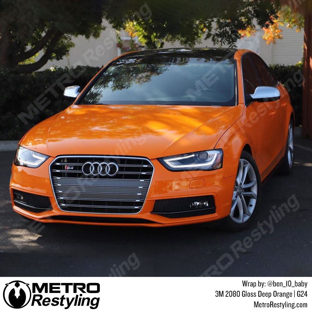 Gloss Deep Orange Audi Wrap