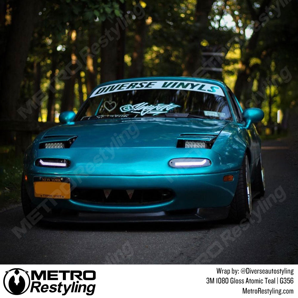 Gloss Teal Mazda Vinyl Car wrap
