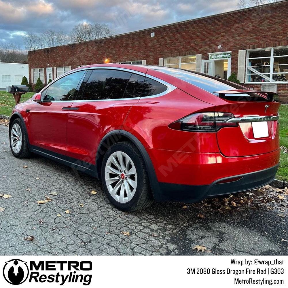 Gloss Fire Red Tesla Vinyl
